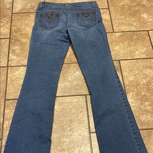 L.e.i. Classic Blue Women's Size 7  Wide Leg Low Rise Jeans